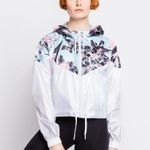 Nike Sportswear Windrunner Cropped Jacket Floral White Size XS NEW Photo 0