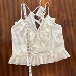 Mahina  Ruffle Cami Ivory Top NEW with Tags‎ - Size S. Photo 5