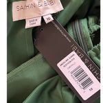 Sachin + Babi  Emerald Green Size 10 Angelina Cutout Balloon Sleeve Gown NWT Photo 8