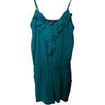 Forever 21   Women's Thin Strap Teal Rayon Romper With Pockets Sz L NWT Photo 4