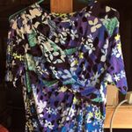 Peter Pilotto Floral Dress Very Stretchy Comfy Purple Lavender Blue White Large Photo 2