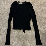 Lush Clothing LUSH Black long sleeve, cross ties on the back, size L Photo 0