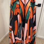 Bel Kazan Colorful Abstract Maxi Dress. #155 Black Size L Photo 7