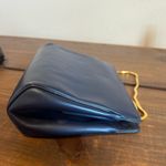 Andrew Geller Vintage  Blue Metallic satchel clutch with gold clasp EUC 70’s Photo 8