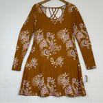 Mudd fall Orange Floral Long Sleeve Dress Photo 1