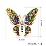 Colorful Butterfly Brooch Pin for Women Gold Photo 2