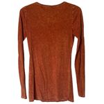 Daytrip Buckle Genuine Royalty Orange Long Sleeve V Neck Orange Top Small Photo 1