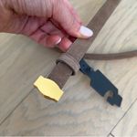 Veronica Beard NWOT Dash Suede Narrow Belt in Bark Brown Women’s Sz Small Photo 3