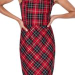 NWT Womens Red Plaid Holiday Shift Dress plus sz 24 Christmas Party Sleeveless Photo 0