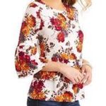 Time & Tru Floral Bell Sleeve Top - Size XL (16/18) Photo 1