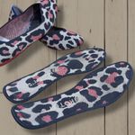 Rothy's The Flat Red Cat Leopard Print Slip On Ballet Flats Size 11.5 Black Photo 7