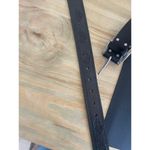 Western Leather Black Floral Embossed Silver Buckle Belt Womens XL Photo 4