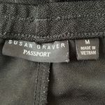 Susan Graver  Pants Women Medium Black Passport Pull On Preppy Neutral Minimalist Photo 4