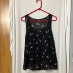 Torrid  Black Chiffon Hummingbird Sleeveless Top Size 00(M) Photo 1