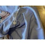 Peck & Peck Embroidered Stripe Button Down Shirt Size Large Bohemian Cottagecore Photo 14