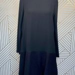 COS Black Wool Contrast Hem Long Sleeve Dress Photo 0