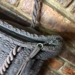 Brown Crochet Woven Braided Knit Hand Bag Women's Tote Purse Handbag 60s 1960s Photo 5