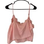 Abound NWT  Pink Lace Trim Babydoll Camisole Tank Top Sz Large Photo 1