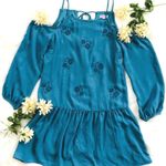 Xhilaration  Embroidered Teal Tunic Dress Photo 0