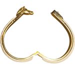 Vintage Rare Oscar D’Argent Equine Hinged Bangle Bracelet Horse Head Gold Photo 7