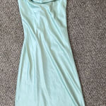 Timing Silky Mint Green Midi Dress Photo 0