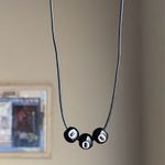 Handmade 8 ball grunge funky unisex necklace🎲8️⃣🖤 Photo 6