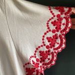 Crown & Ivy NWT  Top Womens Plus 2X White Red Lace Cap Sleeve Scoop Neck T Shirt Photo 4