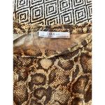 ZARA  Brown Snakeskin Python Crewneck Short Sleeve T-Shirt Medium Photo 3
