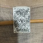 Vocal  Patriotic Flag Cardigan in Red, Blue, and Tan Photo 1