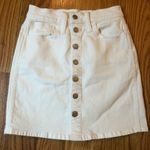 Madewell  white button front denim skirt size 24 Photo 3