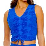 Juicy Couture Medium  Royal Blue V-Neck Sleeveless Crop Tank Photo 0