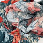 C&C California Pants 100% Linen Large Floral Tropical Wide Leg Elastic Cropped Photo 6