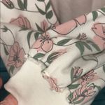 Wildfox Cream and Pink Relaxed Sweatshirt with unique floral sleeves Photo 2