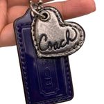 Coach  Blue Silver Heart Poppy Replacement Hang Tag Bag Charm Photo 1