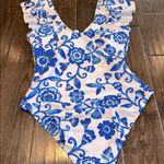 None Floral Blue and White swimsuit size XLarge new without tags Photo 6