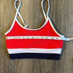 Beach Riot Eva Americana Colorblock Ribbed Bikini Top w/Adjustable Straps Small Photo 1