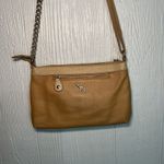 Emma Fox ‎ Leather Cross Body Purse Gold Chain & Leather Strap Brown Tan Photo 1
