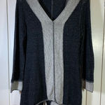 Habitat Clothes to Live In Women Knit V Neck Tunic Sweater Small Artsy Lagenlook Black Photo 0