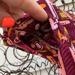 Vintage 60s 70s Art Deco Op Art Geometric Lines cap sleeve fitted dress Orange Photo 6