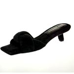 Good American Women's Terry Kickstand Low Heel Slide Sandals - Black - size 7 Photo 8