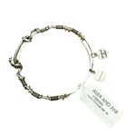 ALEX AND ANI Anchors Away Expandable Bangle Bracelet Silver Nautical Beaded New Photo 4