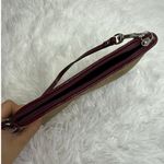 Coach y2k Brown Burgundy Signature Wristlet w/ Card Slots Photo 2