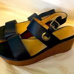 Nautica NAVY SLING BACK WEDGE PLATFORM HEEL SIZE 7-7.5 pre-owned Photo 0