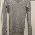 Lululemon  Top Long Sleeve Swiftly Tech Striped Black White Photo 0
