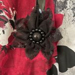 Bisou Bisou Michele Bombot Red & Black Floral Skirt – Women’s Size 18 (NWOT) Photo 1