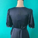 Aritzia Wilfred Navy Blue Lune Wrap Dress Size XS Photo 3