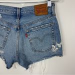 Levi's  501 Floral Embroidered Denim Cutoff Shorts 28 Photo 6