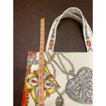 Brighton All That Glitters Love Holiday Tote Bag Jewelry Print Canvas Red Gold Photo 8