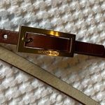 Michael Kors MICHAEL  Brown/Gold Genuine Leather Buckle Belt Large 553838 Photo 0