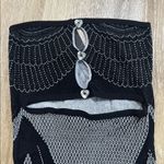 Black and Gray mesh see through sleeveless jumpsuit small Photo 3